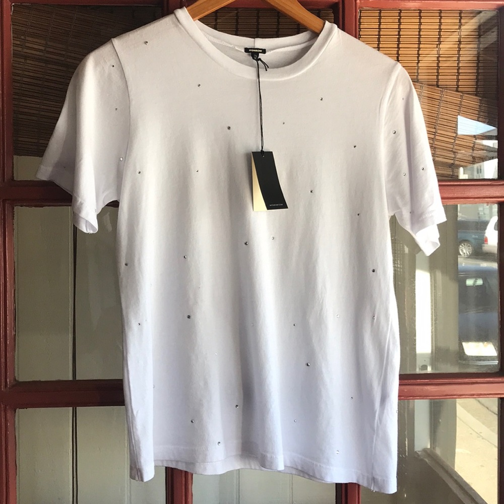 Monrow rhinestone tee